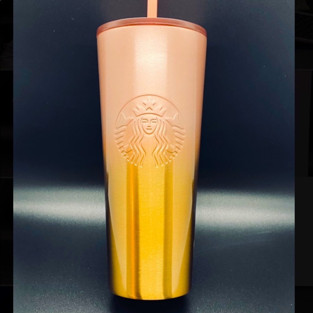 Starbucks 2020 Rose Gold & Gold Tumbler
